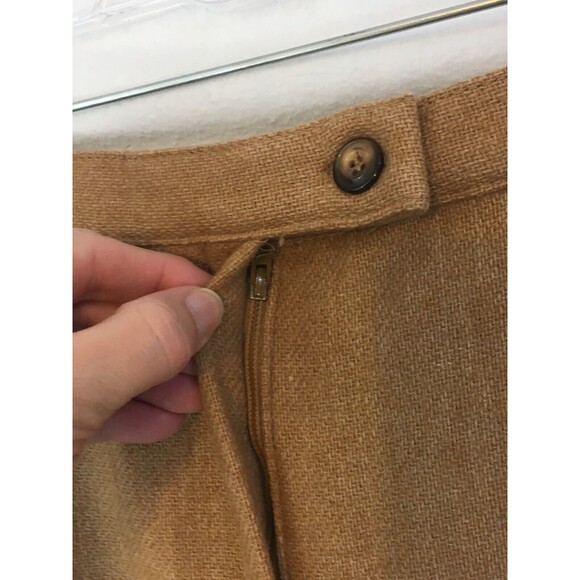 Bronson of California Vintage 70s Tan Wool Dress Pants, Bareback 7-8, ‎ 24 Waist - Picture 5 of 10